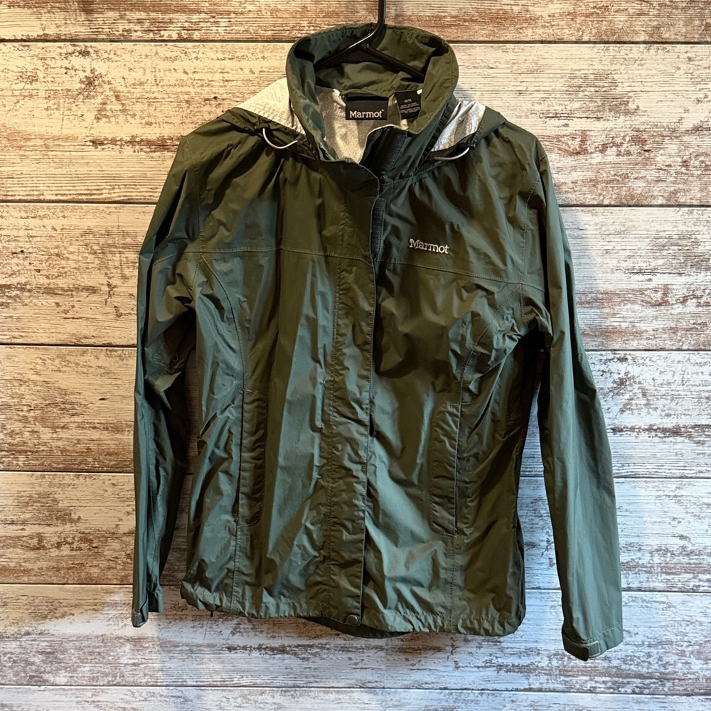 Marmot Olive Green Outdoor Rain Jacket